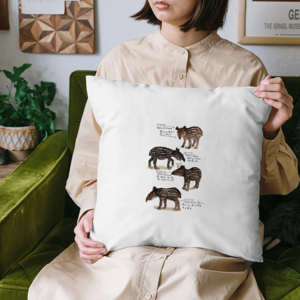 バクの森 〜マレーバクや動物イラストのグッズ 〜のAnimals シリーズ 〜世界のバクの赤ちゃん〜 Cushion