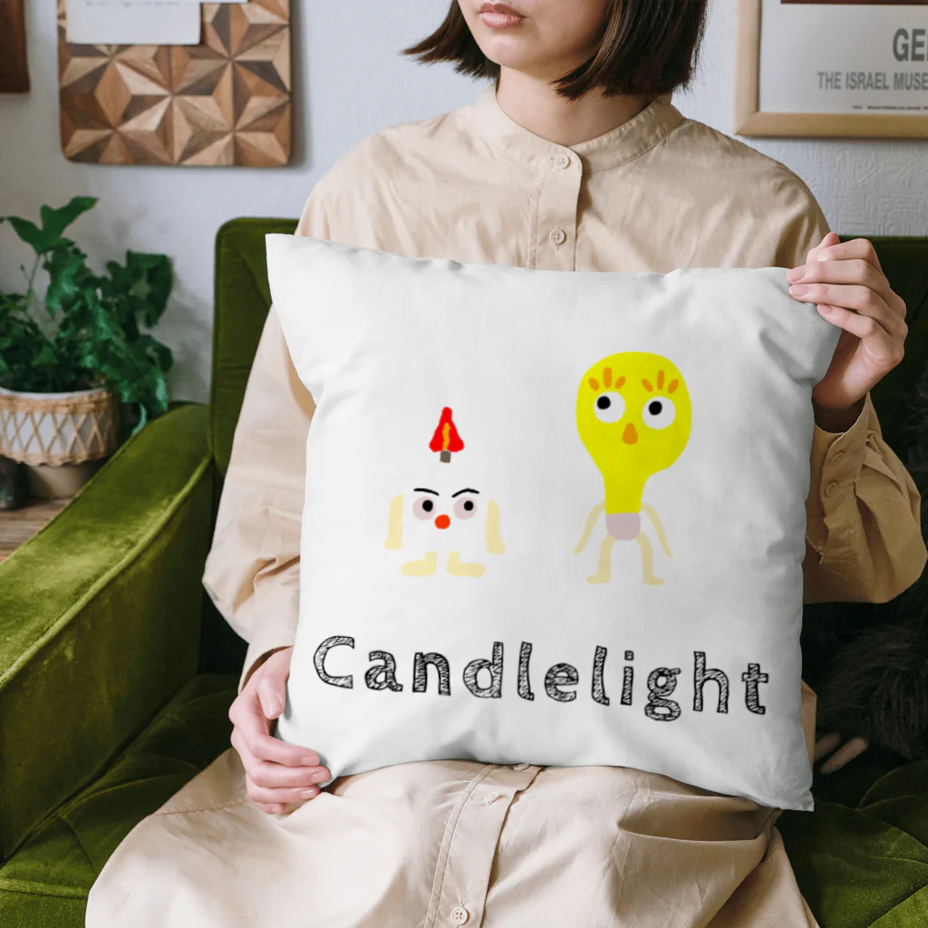 須田ふくろうのキャンドルくんとライトくん Cushion