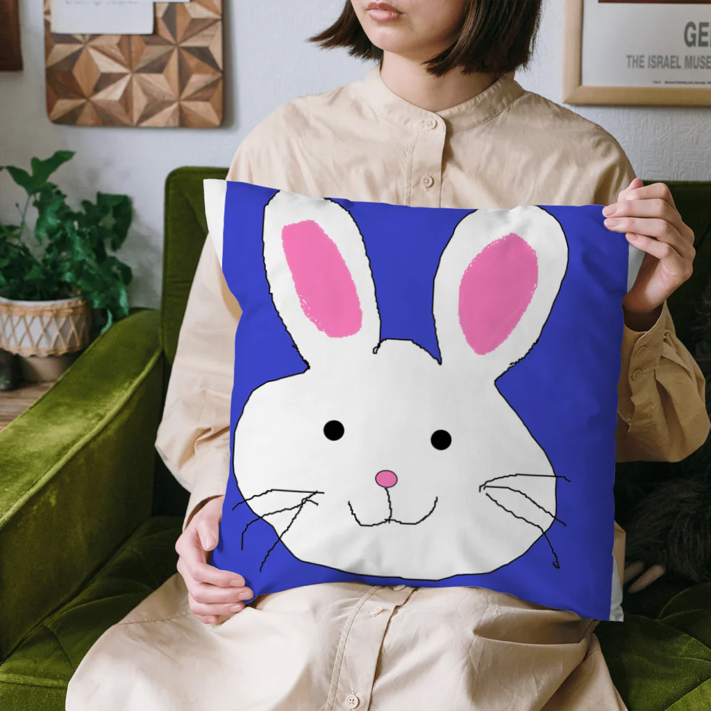 でおきしりぼ子の実験室のてがきうさぎ Cushion