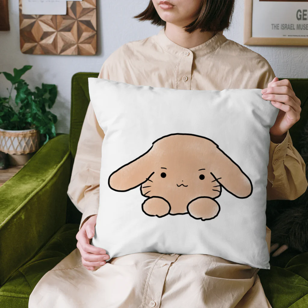 おこじょ。のお店(okojyo9 store)の薄茶くん(仮) Cushion