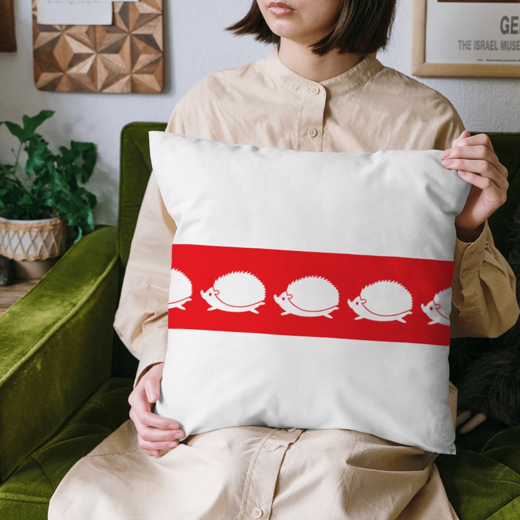 HarikoHarioの紅白はりねずみ Cushion