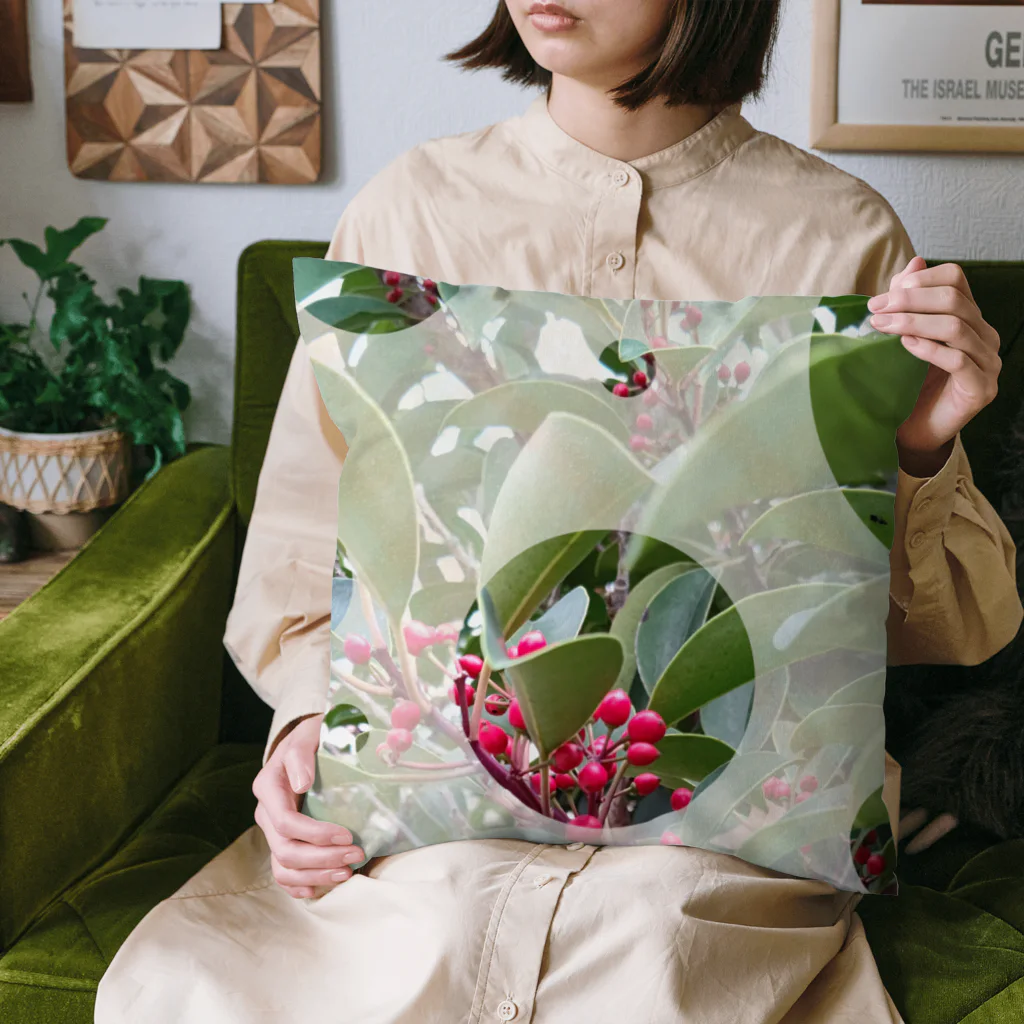 Lily bird（リリーバード）のピラカンサス（？）photo 正方形 Cushion