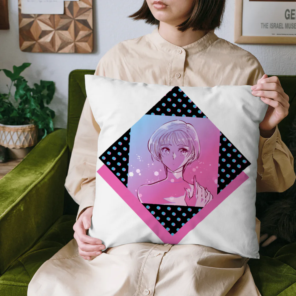 モナ子の90'sショートヘア女子 Cushion