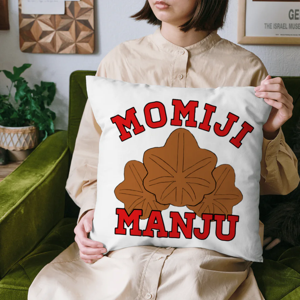 ヘンテコデザイン専門店　SYUNLABOのMOMIJI MANJU Cushion