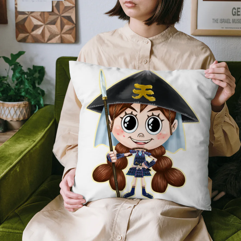 堀越ヨッシーのお店（SUZURI支店）の森邦子(足軽ガール) Cushion