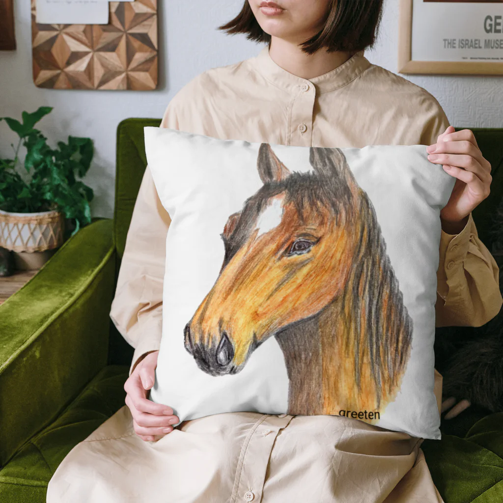 greetenの馬 アート Cushion