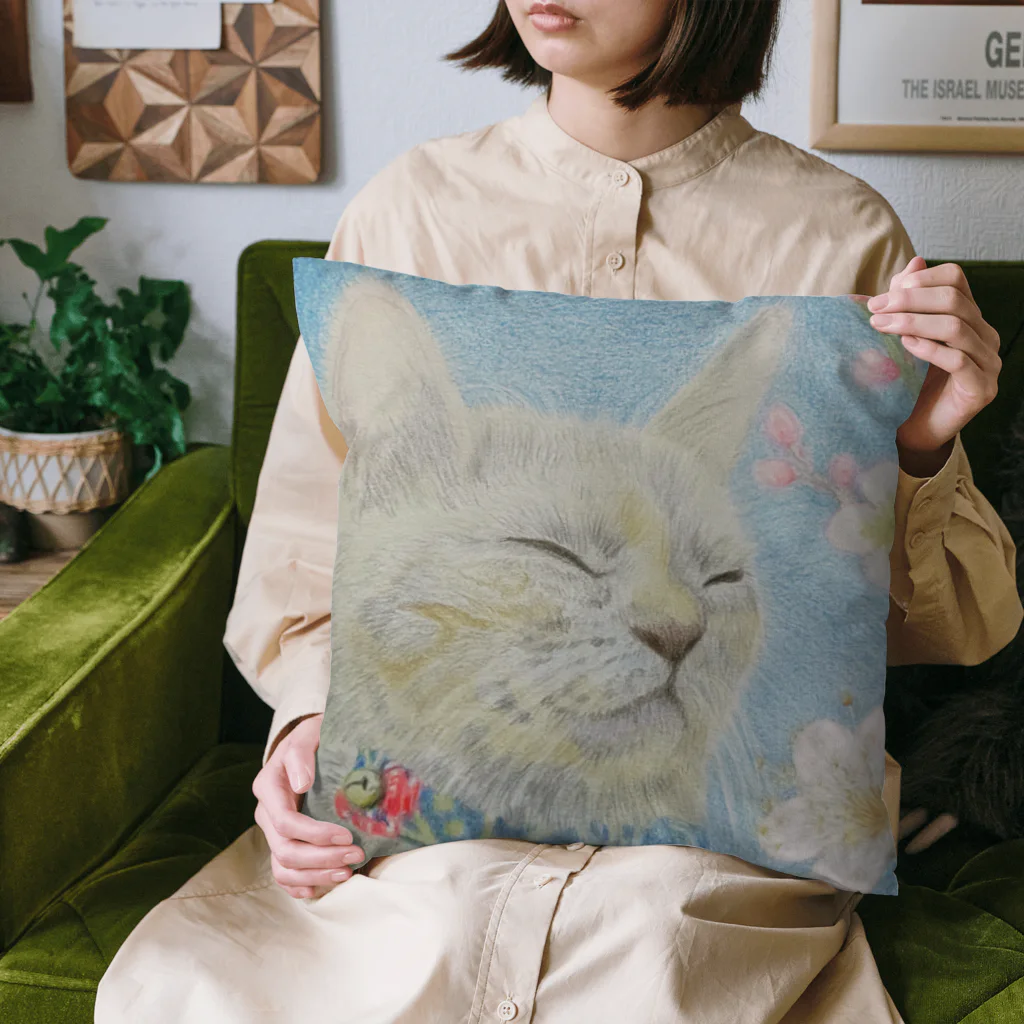 理絵のねこ ぬくぬく Cushion