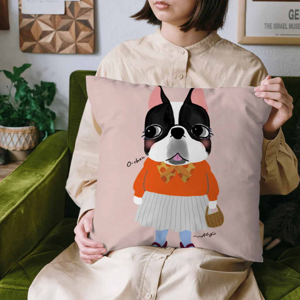 Nobby's SUZURI shopのフレブルのおーちゃん（背景あり） Cushion