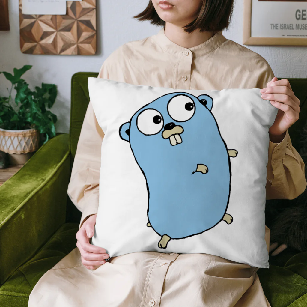 pyon4pyonのBlue Gopher くん Cushion