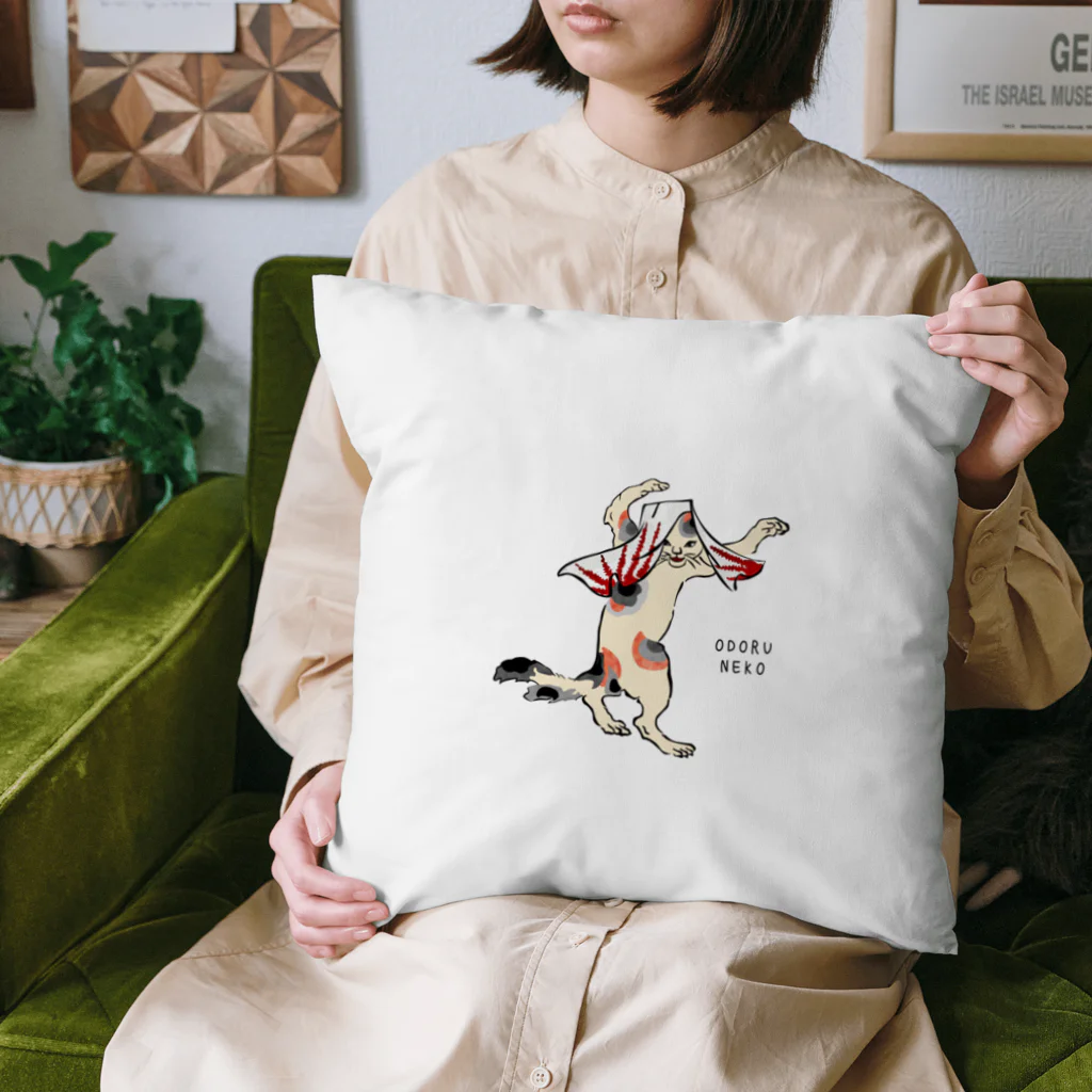 INIの浮世絵　踊る猫 Cushion