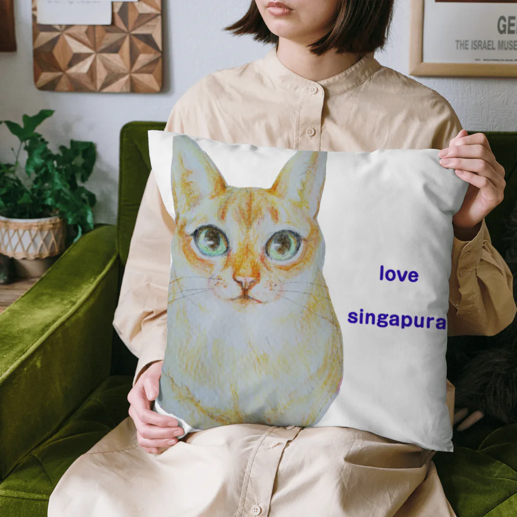 harupink🌸ペット似顔絵illustのlove シンガプーラ Cushion