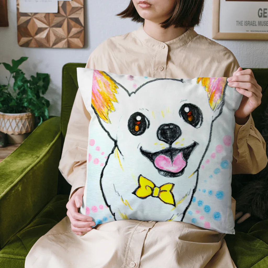 harupink🌸ペット似顔絵illustのイラストわんこ Cushion