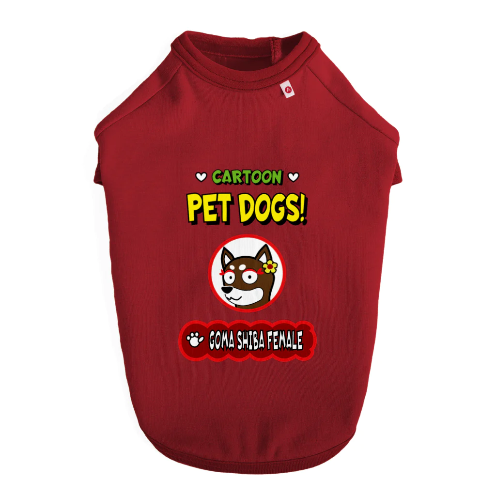 CARTOON PETDOGSの【1214F】C･PETDOGS『Goma Shiba Female』ドッグＴシャツ Dog T-shirt