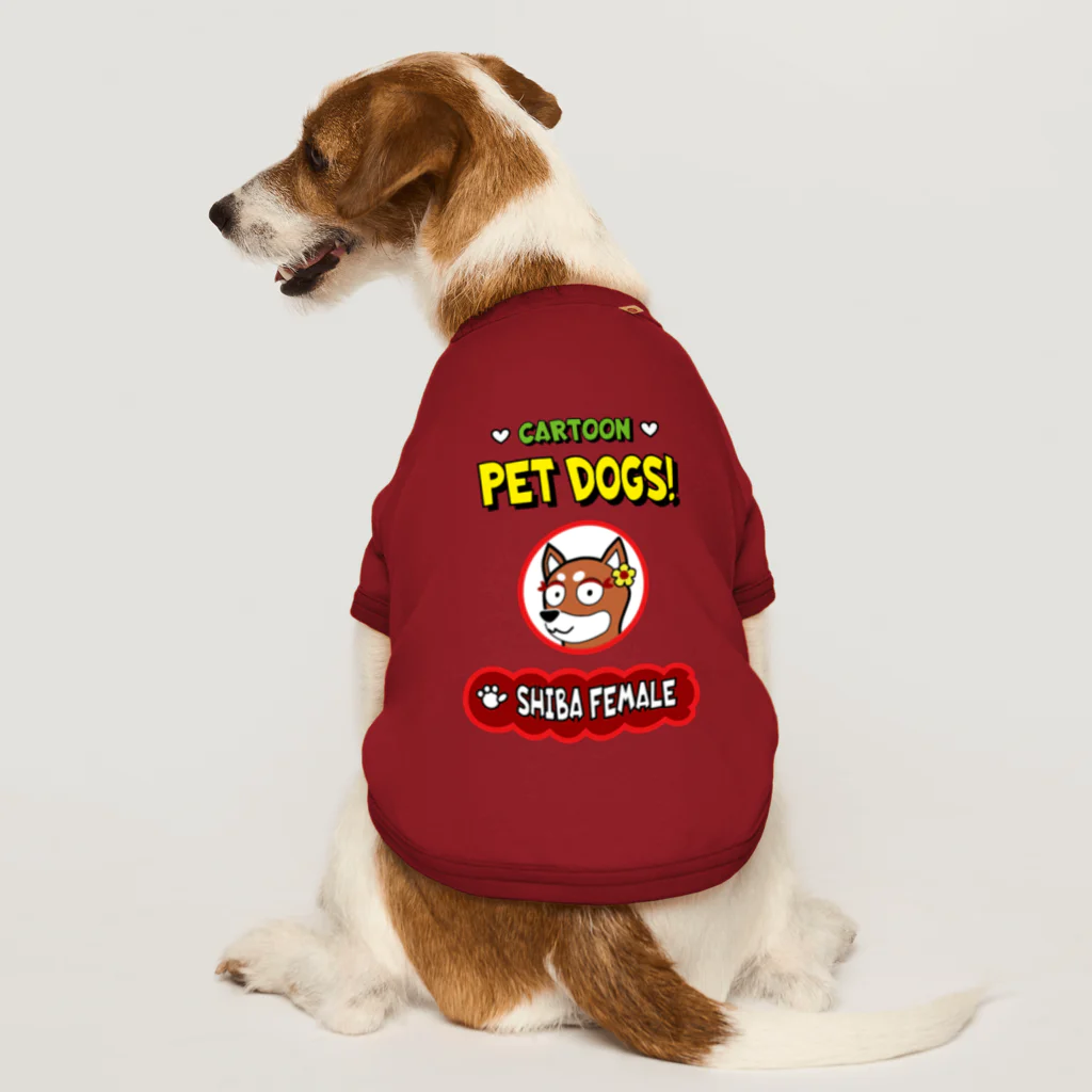 CARTOON PETDOGSの【214F】C･PETDOGS『Shiba Female』ドッグＴシャツ Dog T-shirt