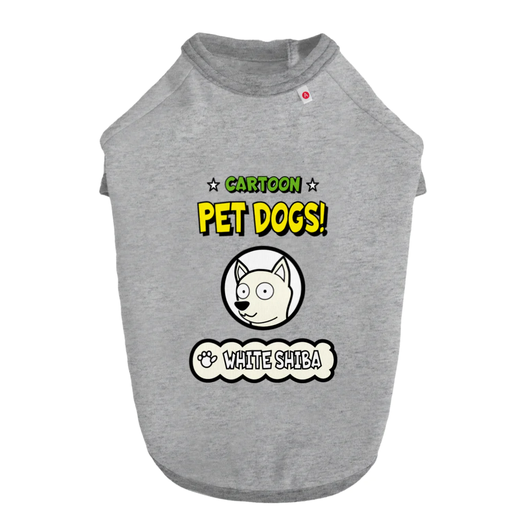 CARTOON PETDOGSの【1114M】C･PETDOGS『White Shiba』ドッグＴシャツ ドッグTシャツ