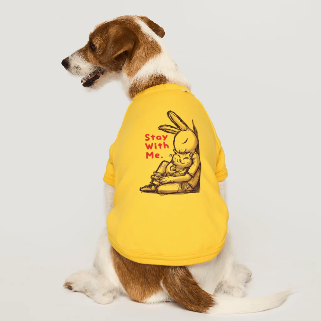 BeachBunnyのうさぎとねこ　Stay With Me Dog T-shirt