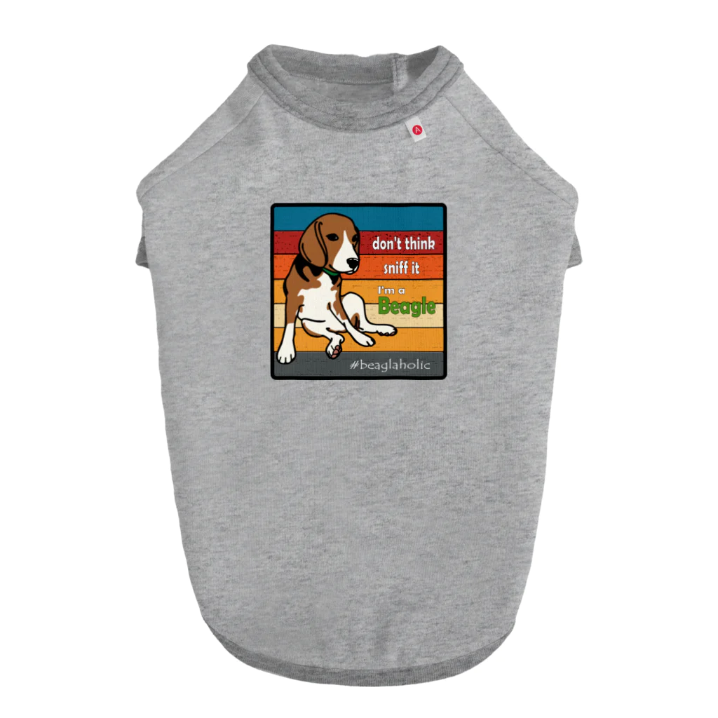 beagle meter the shopのdon't think. sniff it. I'm a beagle.  Dog T-shirt