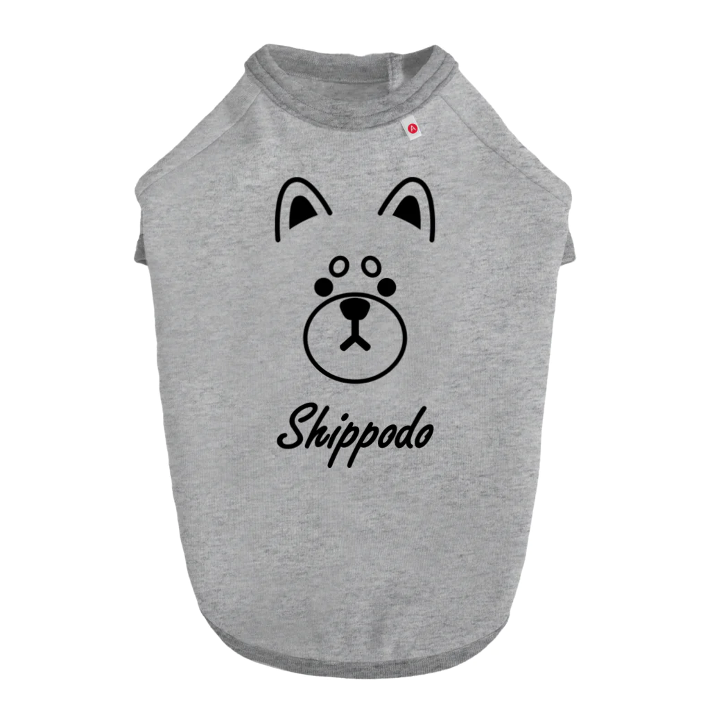 しっぽ堂のShippodo (前身頃のみのデザイン) Dog T-shirt