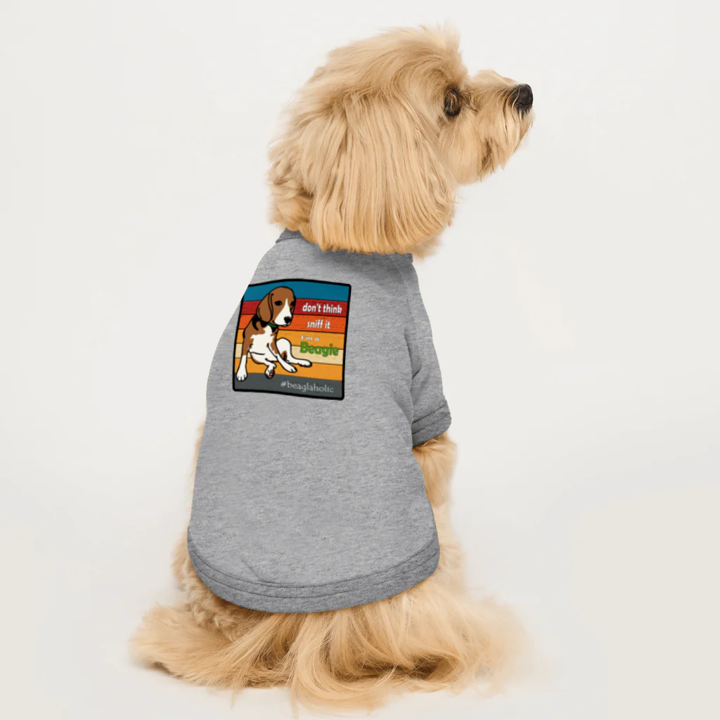 beagle meter the shopのdon't think. sniff it. I'm a beagle.  ドッグTシャツ