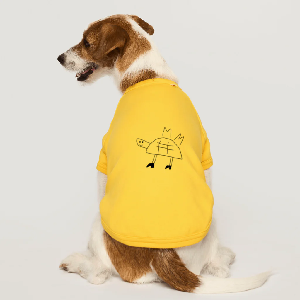 エイエヌソフトのれん街の空飛ぶハイヒールかめ Dog T-shirt