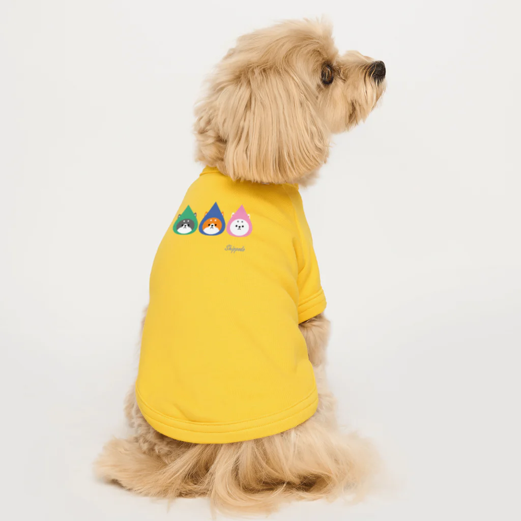 しっぽ堂のとんがり帽子の柴犬たち Dog T-shirt