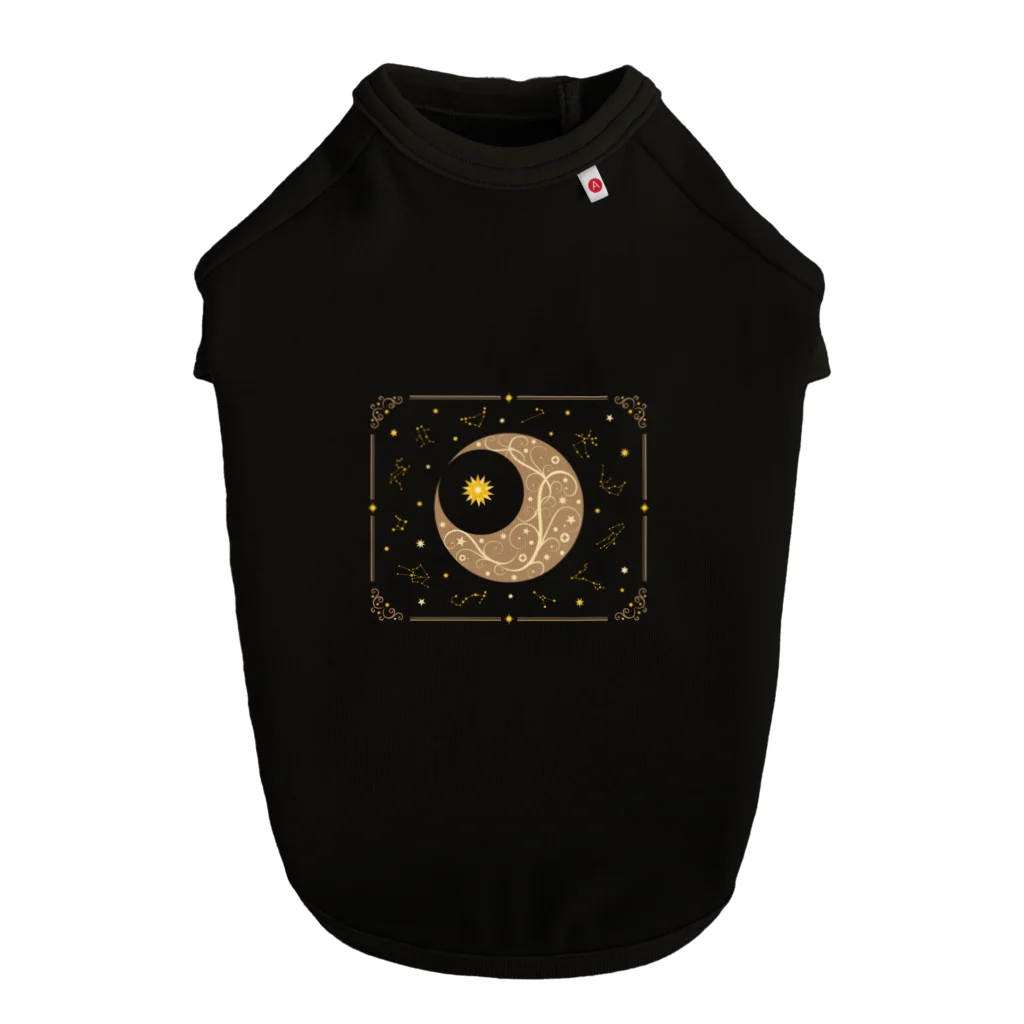 NanaN-CreeR de-RCの月とななつ星と１２星座・ヨコ ドッグTシャツ