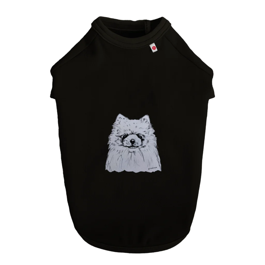 greetenのポメラニアン　アート犬 Dog T-shirt