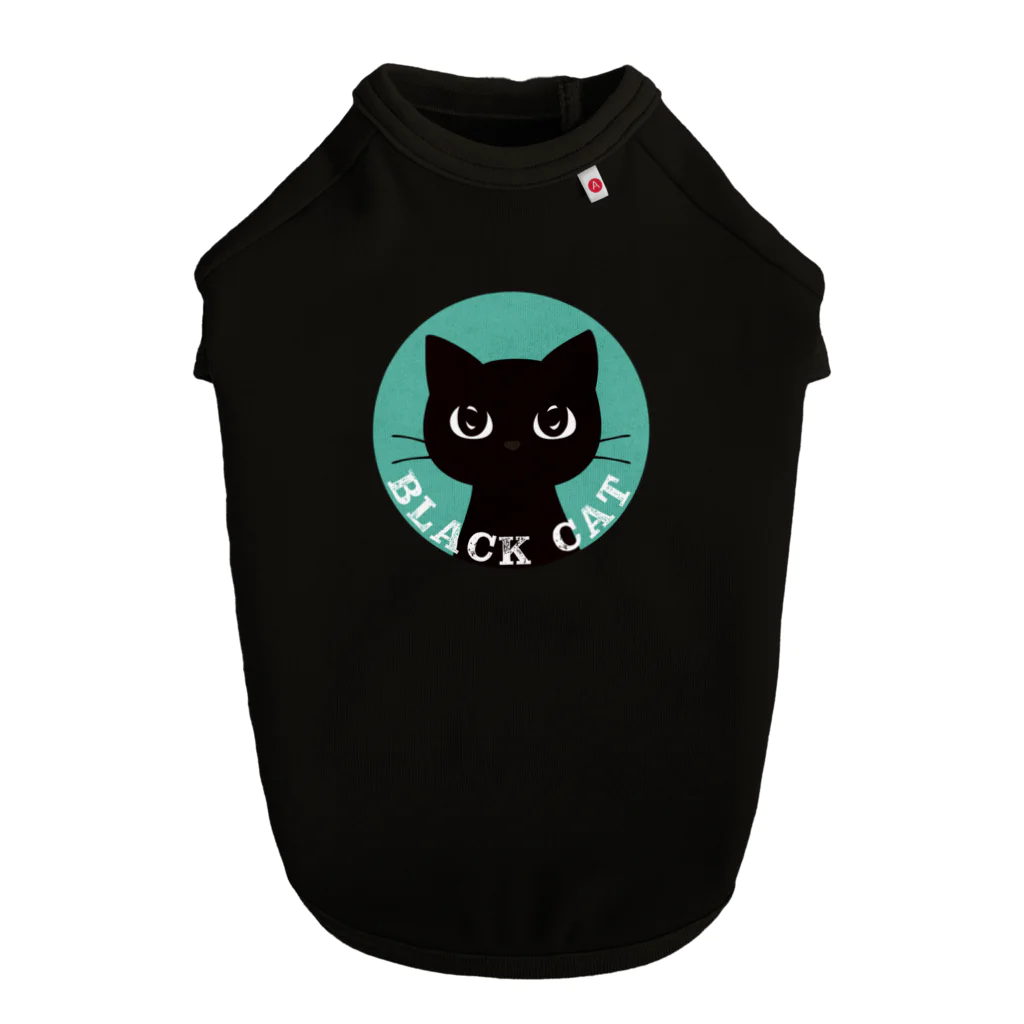 あずき缶のBLACK CAT ドッグTシャツ