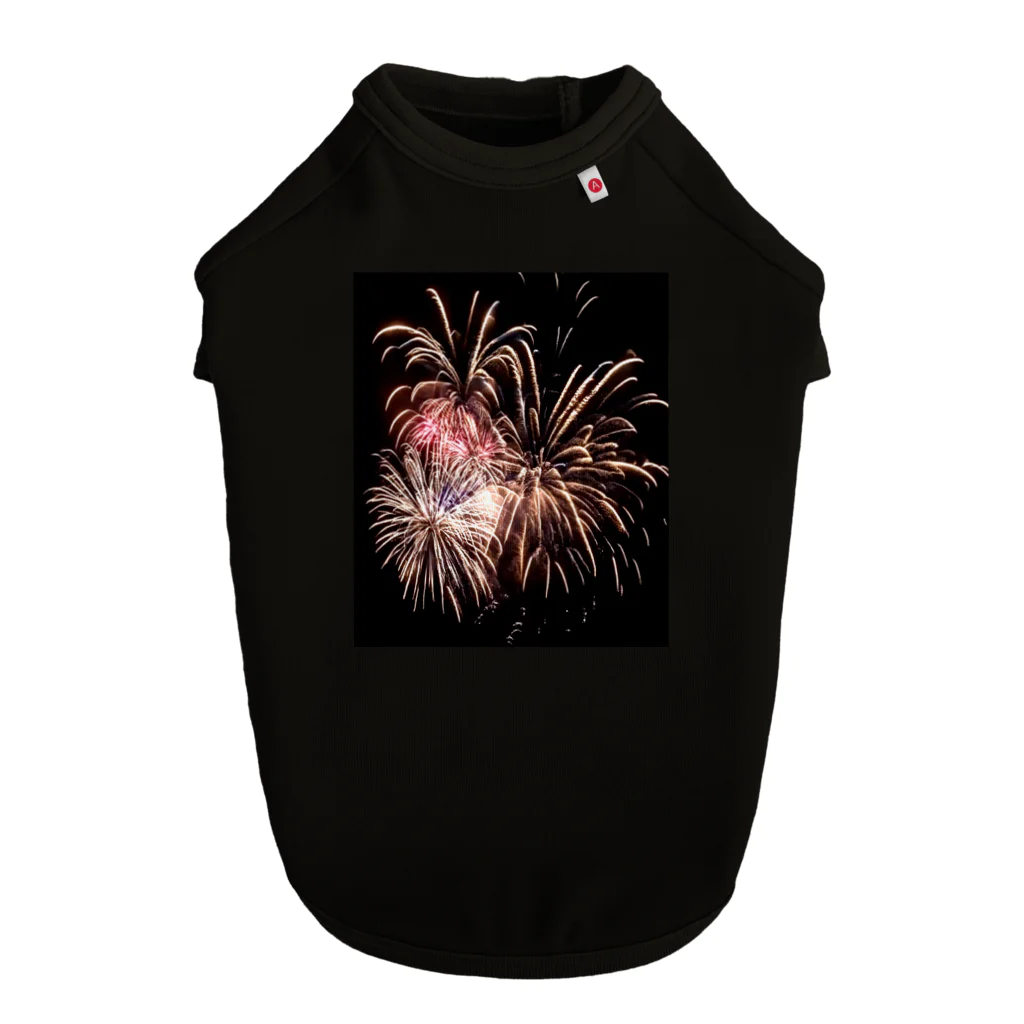 SAMURAI_JPの花火Fireworks（カラー） ドッグTシャツ