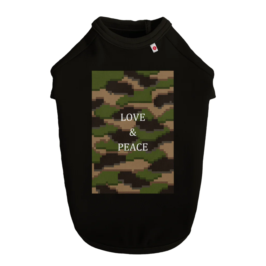 るぴなすのLOVE＆PEACE Dog T-shirt