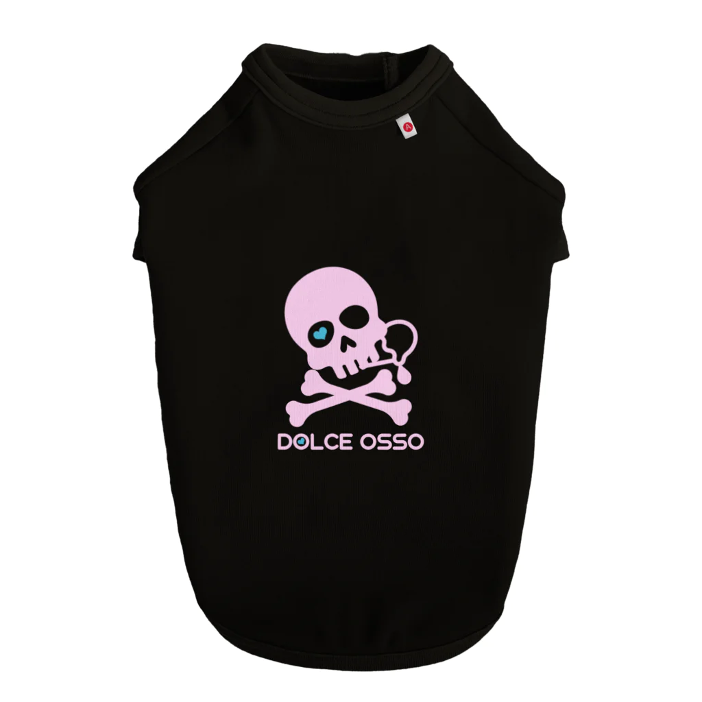 DOLCEOSSOのDOLCE OSSO ”ドルチェ オッソ”　ピンク ドッグTシャツ