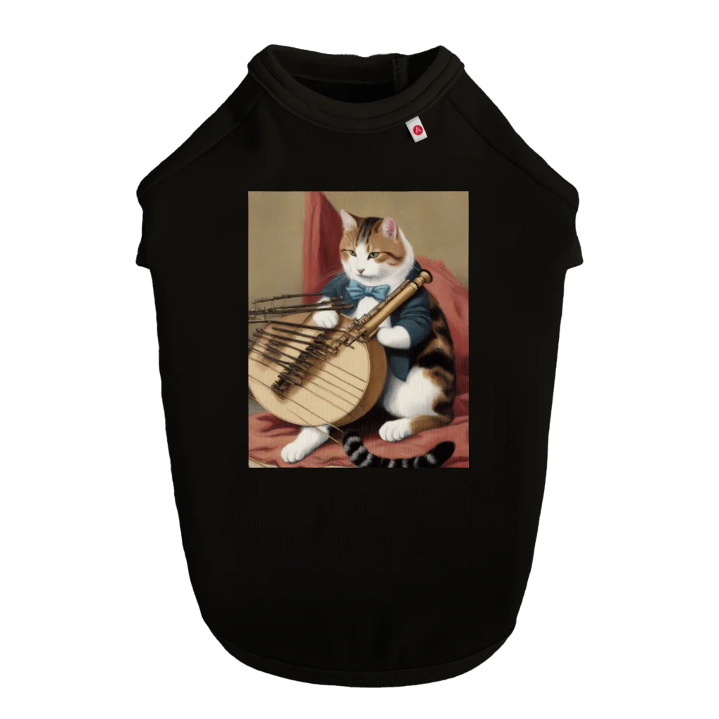 F2 Cat Design Shopの orchestra cat 001 ドッグTシャツ