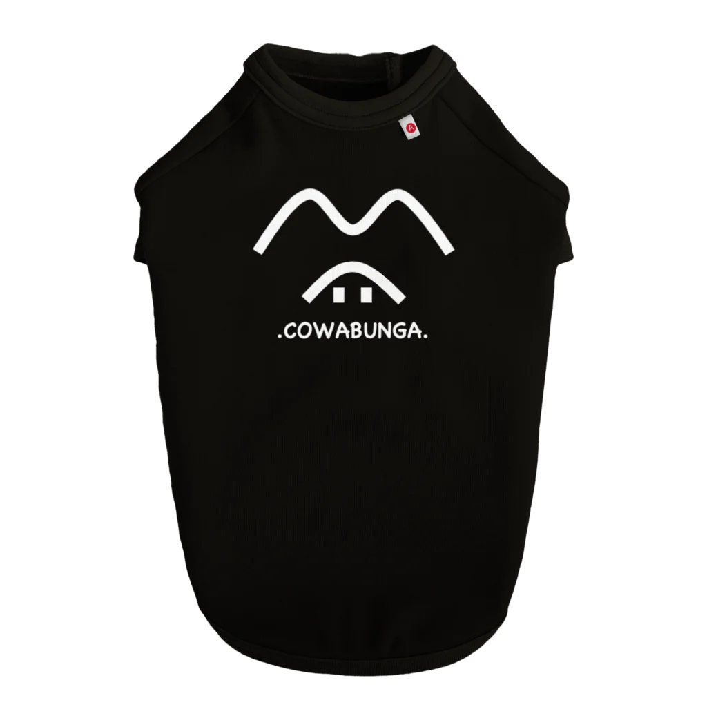 .COWABUNGA.の.COWABUNGA. ベーシックロゴ（白） Dog T-shirt