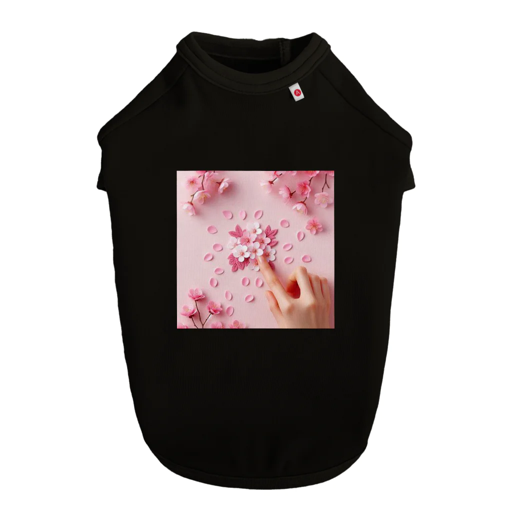 chapinnuのさくらの花びらで遊ぼう♪ ドッグTシャツ