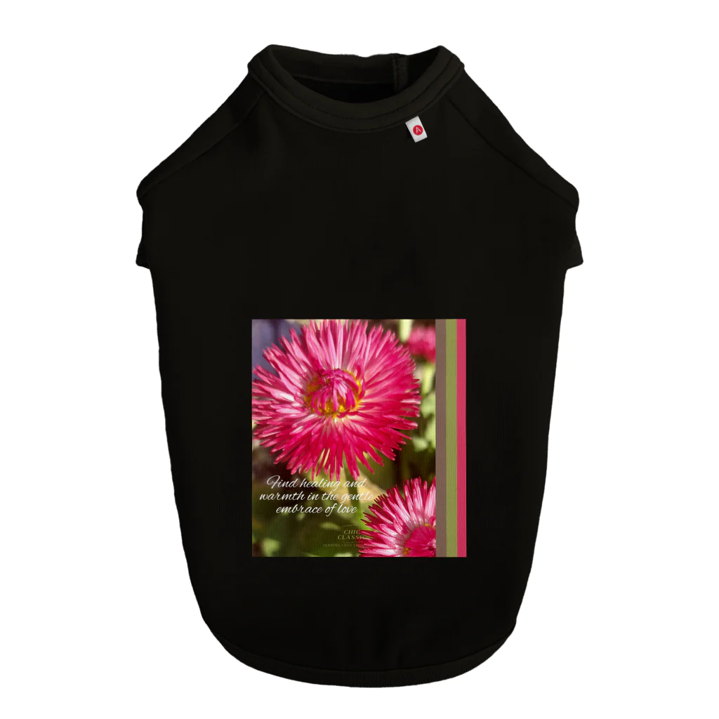 ChicClassic（しっくくらしっく）のお花・Find healing and warmth in the gentle embrace of love Dog T-shirt