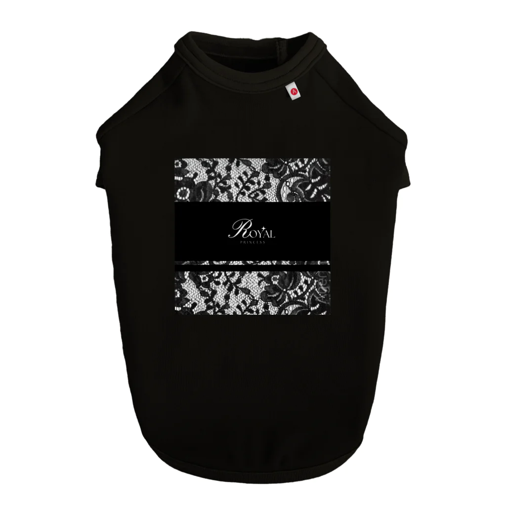 ROYAL PrincessのBLACKレース　Princess Dog T-shirt