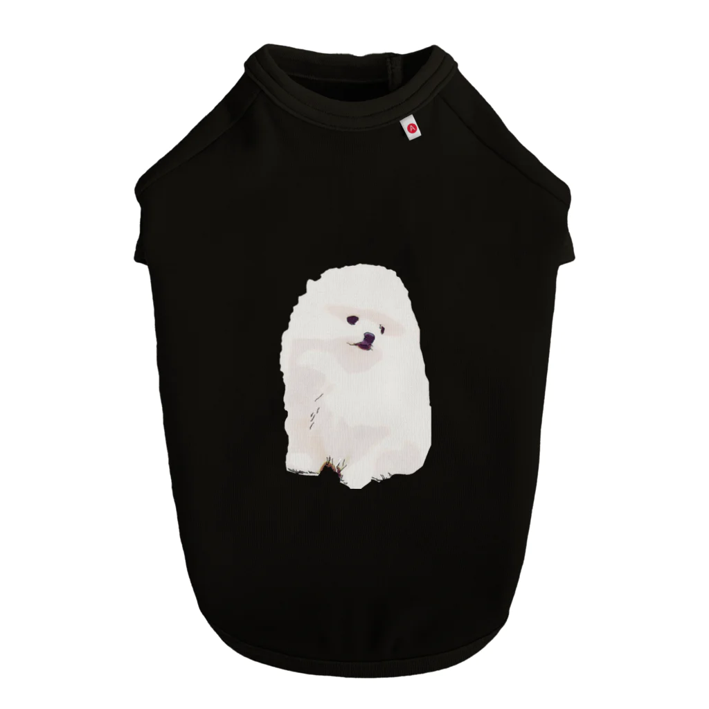 ポメラニアンのころものポメラニアン(ホワイト) Dog T-shirt