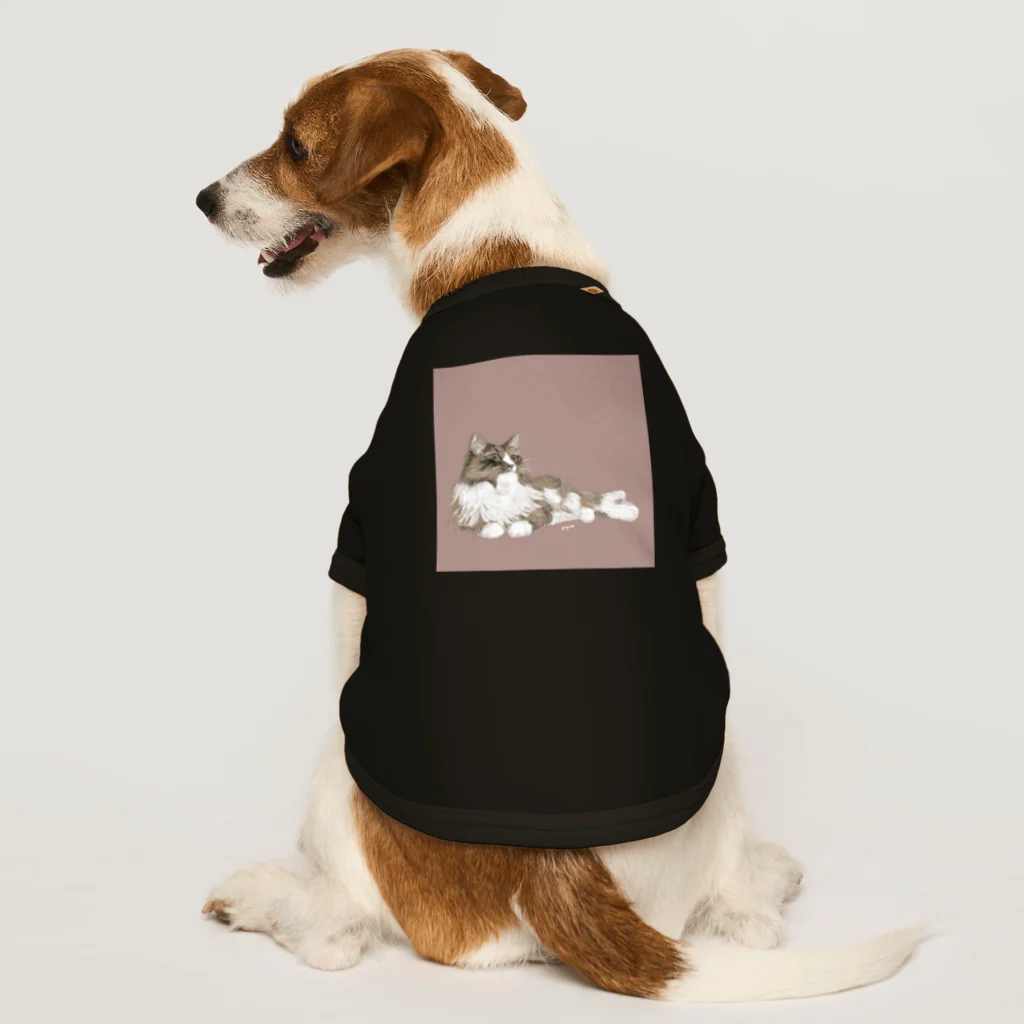 papiko くまさんの美人のネコちゃん Dog T-shirt