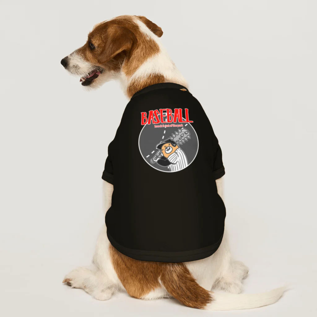 ari designの野球Bear2(凶悪顔クマシリーズ) Dog T-shirt