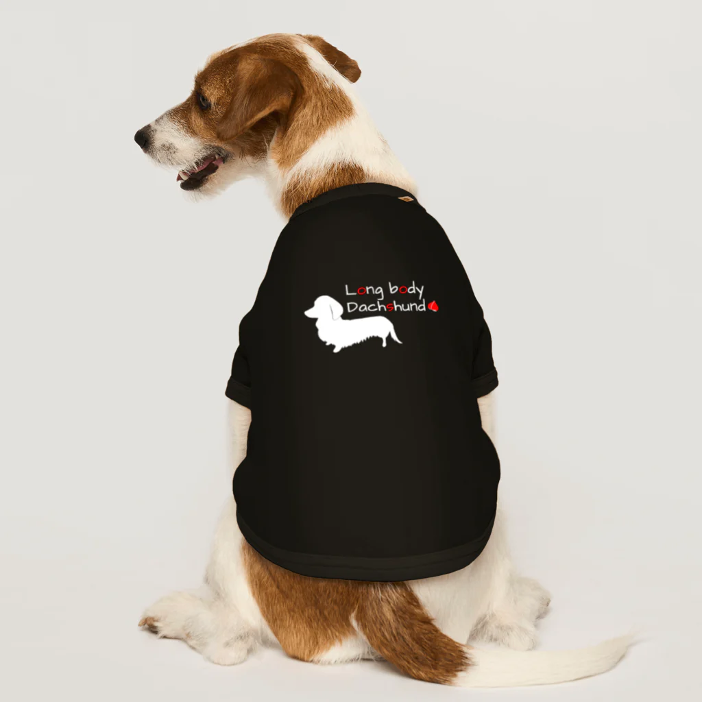 もふもふだっくすのLong body Dachshund ドッグTシャツ