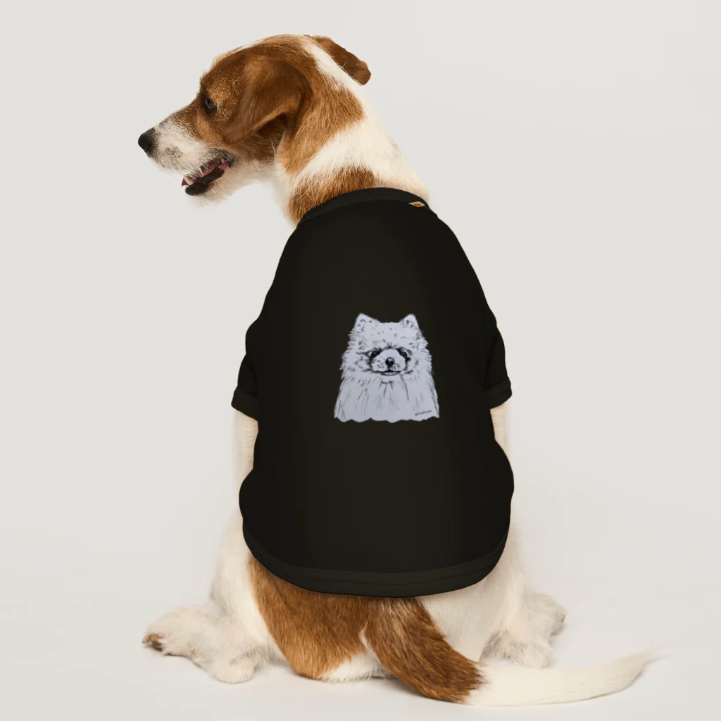 greetenのポメラニアン　アート犬 ドッグTシャツ