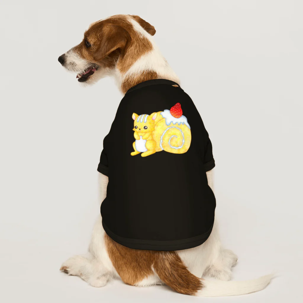 satoayaのアニマルカフェのフードアニマル　ロールケーキリス Dog T-shirt