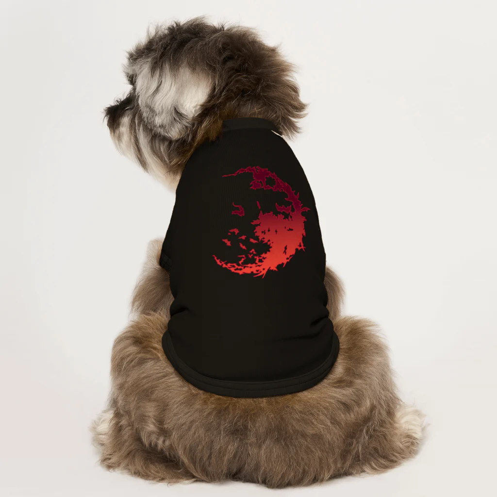 FAN-TANのBat Moon(レッド) Dog T-shirt