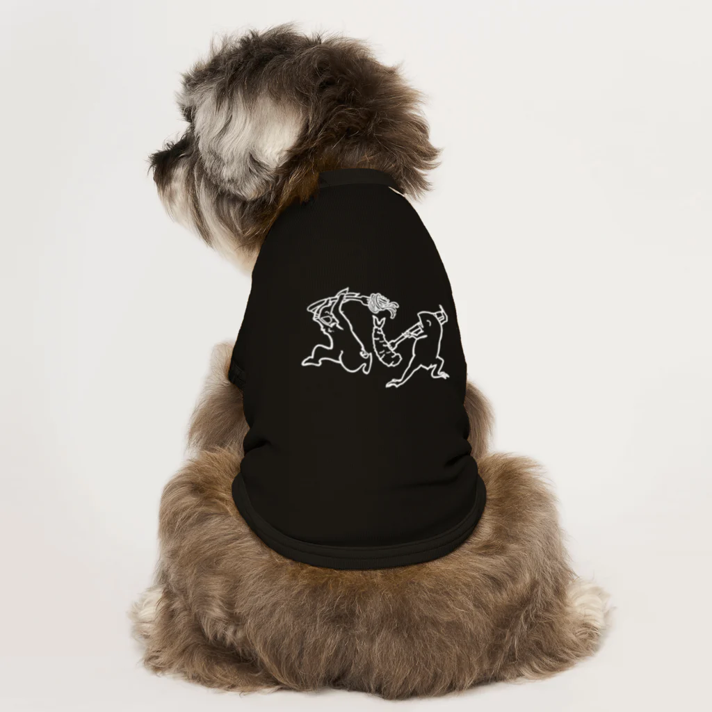 GOODS SHOP【そぞろな小窓】 SUZURI店の【ぎがといっしょ】《白線》 Dog T-shirt