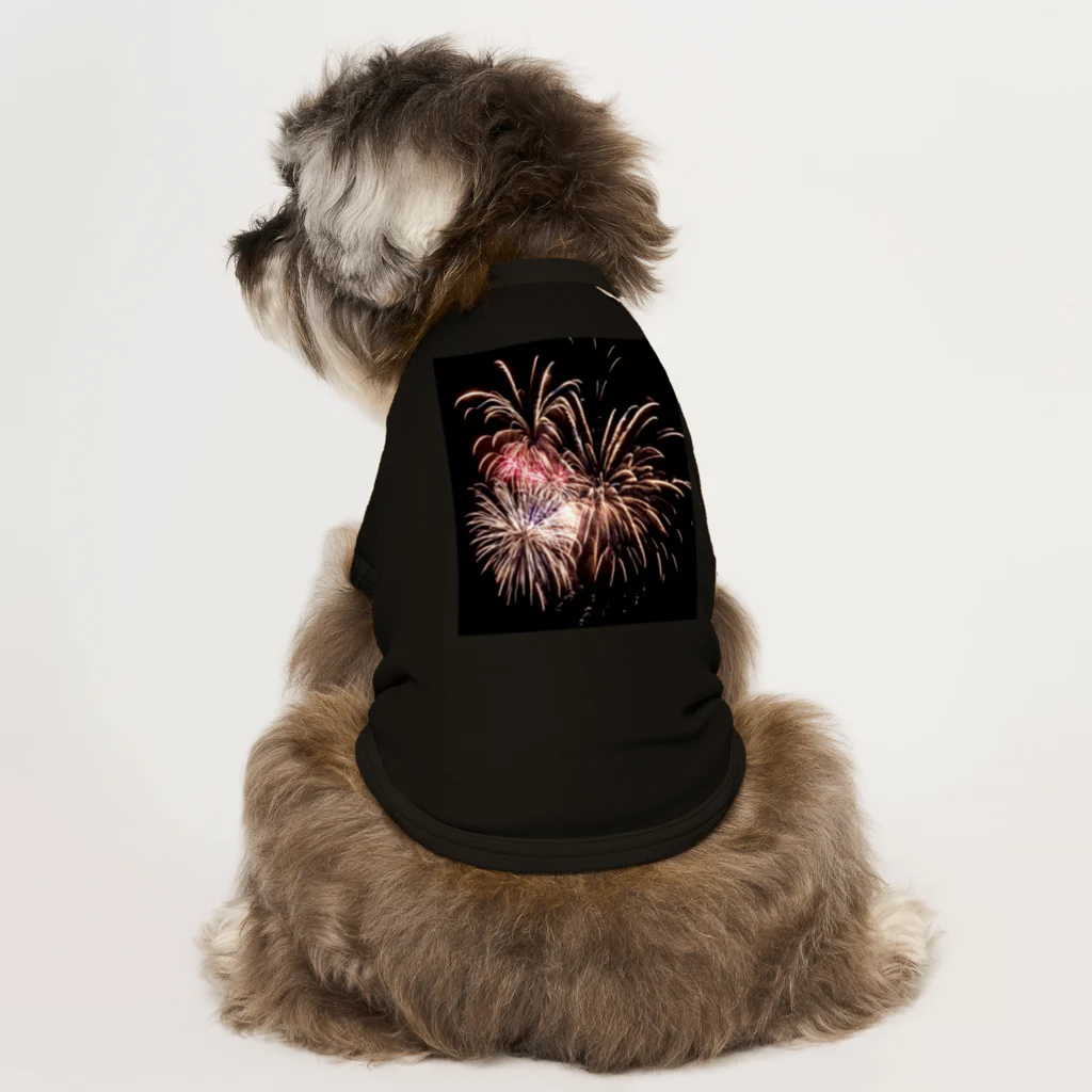 SAMURAI_JPの花火Fireworks（カラー） ドッグTシャツ