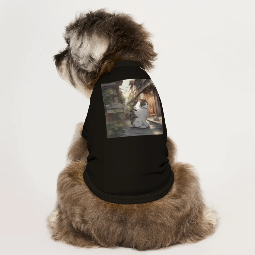 猫専門店　まるまるねこの懐かしい雰囲気に包まれた猫のアートプリント Dog T-shirt