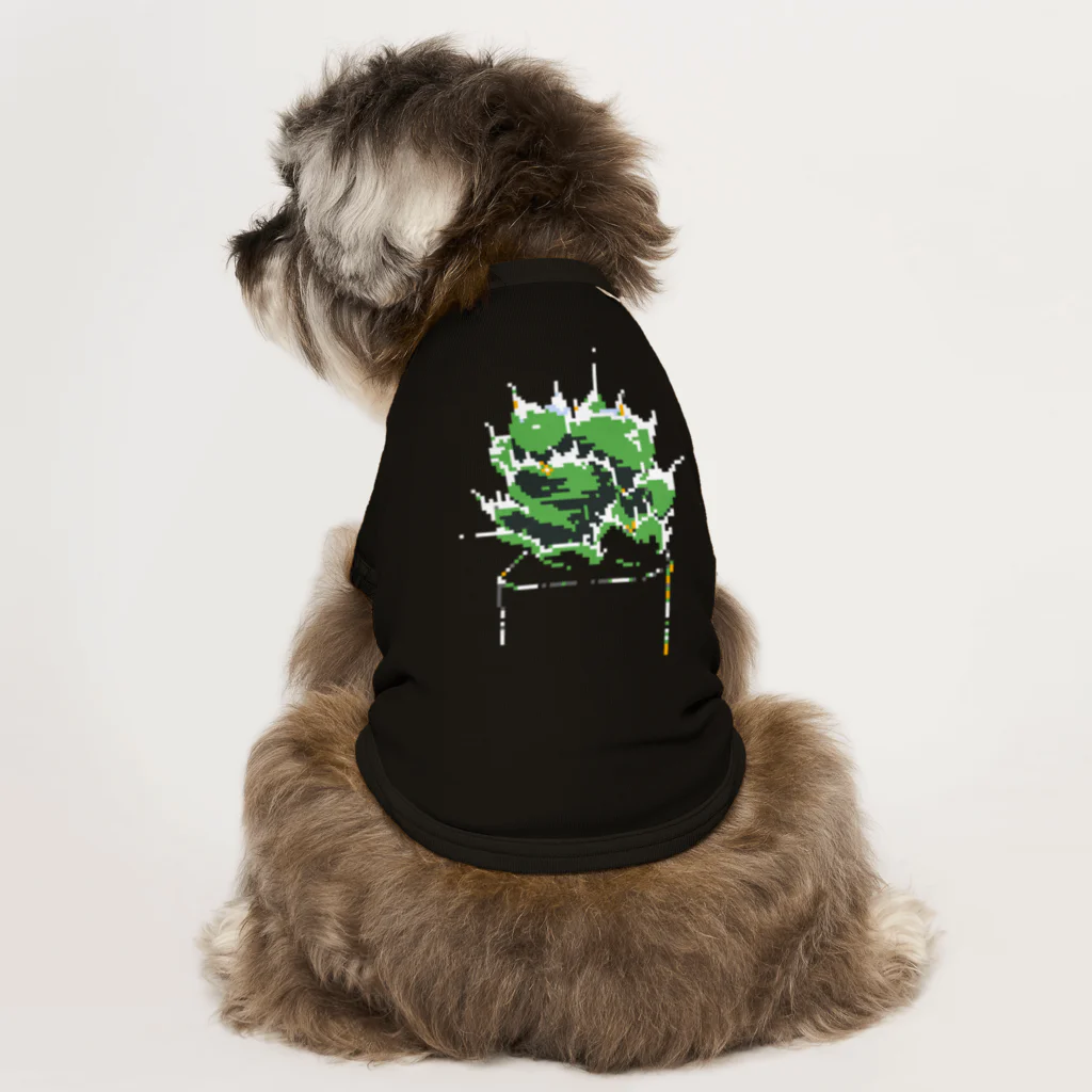 Pixel Art PlantsのPixelArt ver. Agave  Dog T-shirt