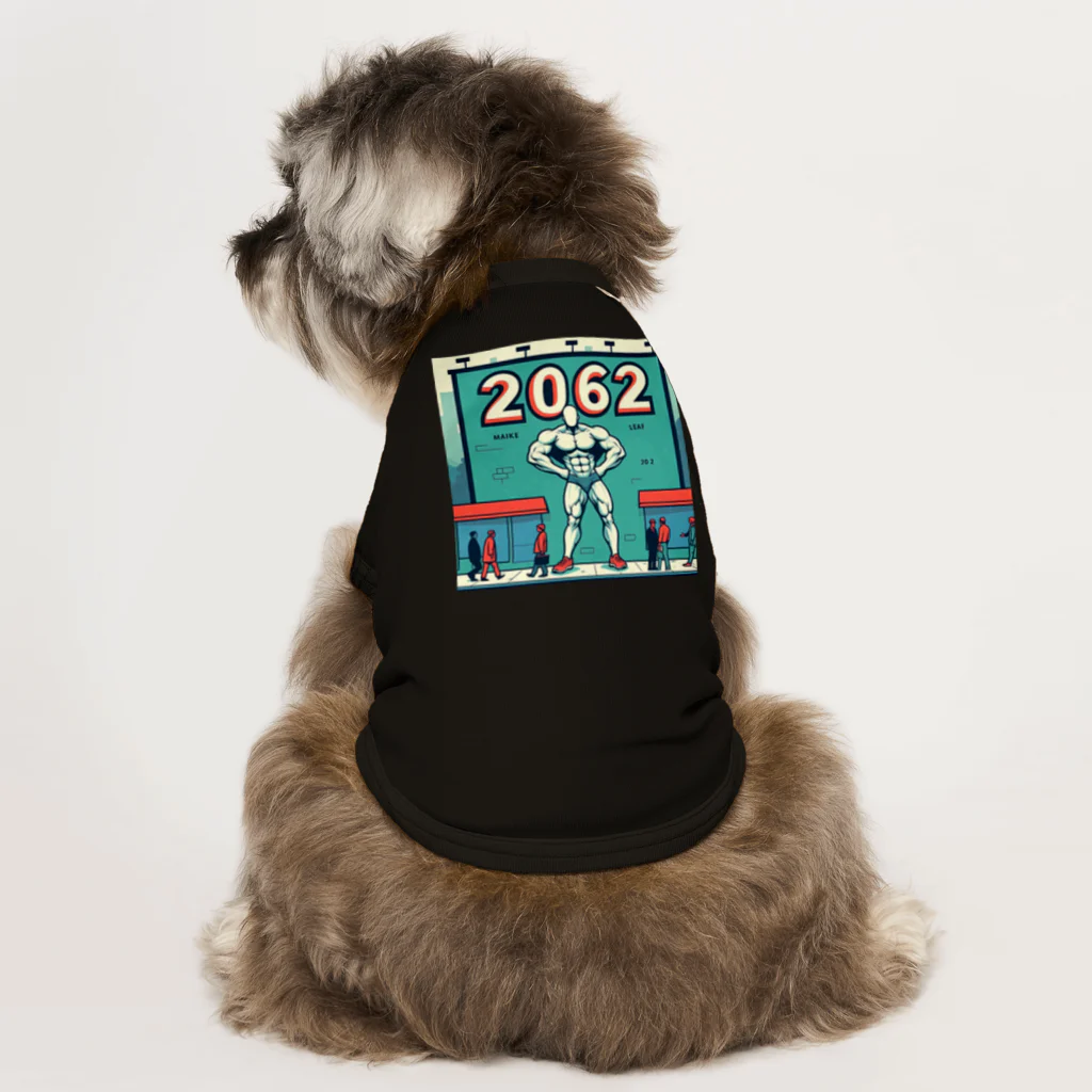 ヘッヘンのお店の【2062】アート ドッグTシャツ