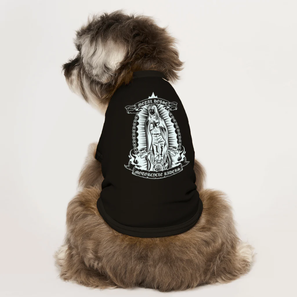 METAL HORSE 金属の馬のMETAL HORSE バイカーマリア ホワイト Dog T-shirt