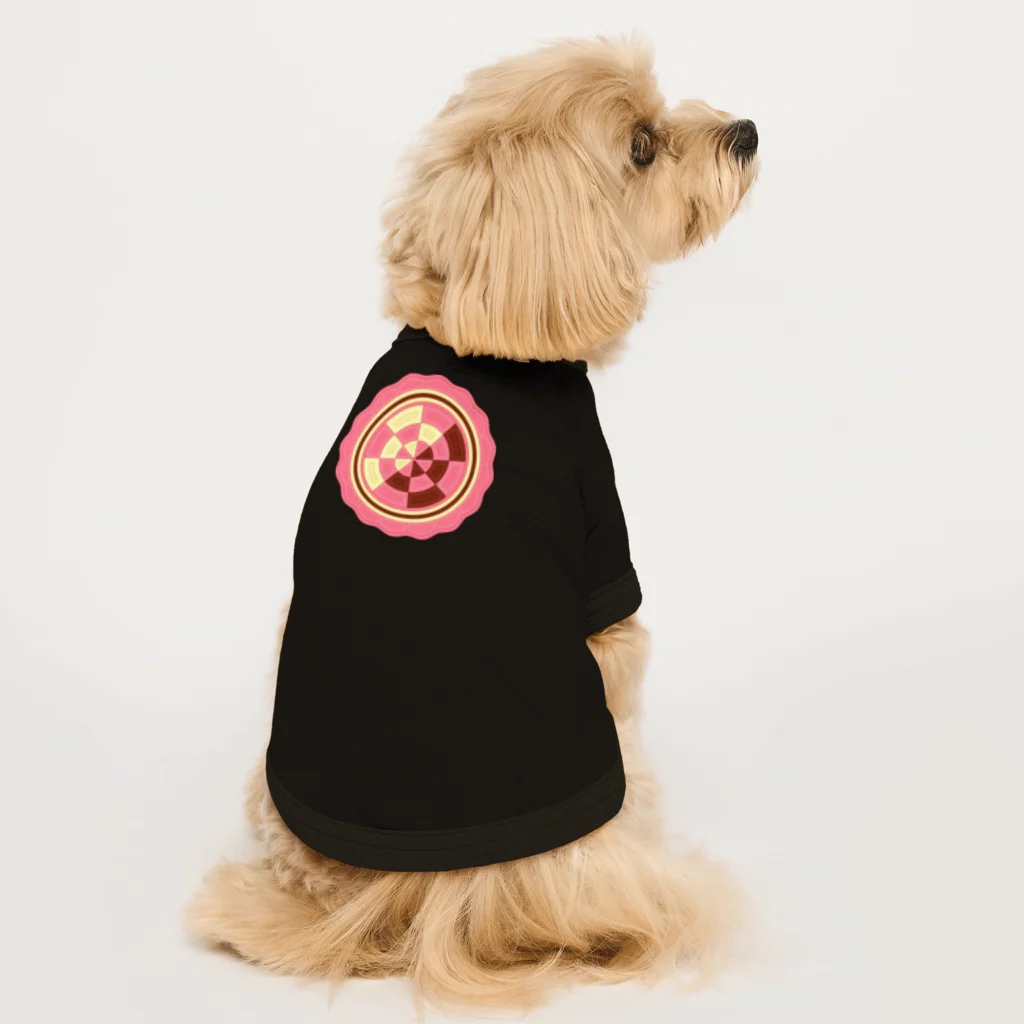 ハナドリカ SUZURI店の花の形の板チョコ(苺) Dog T-shirt